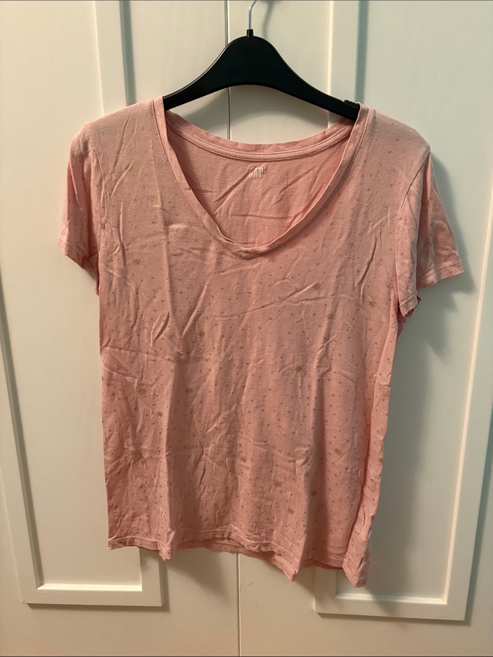 GAP Soft Pink Short Sleeve V-Neck Tee